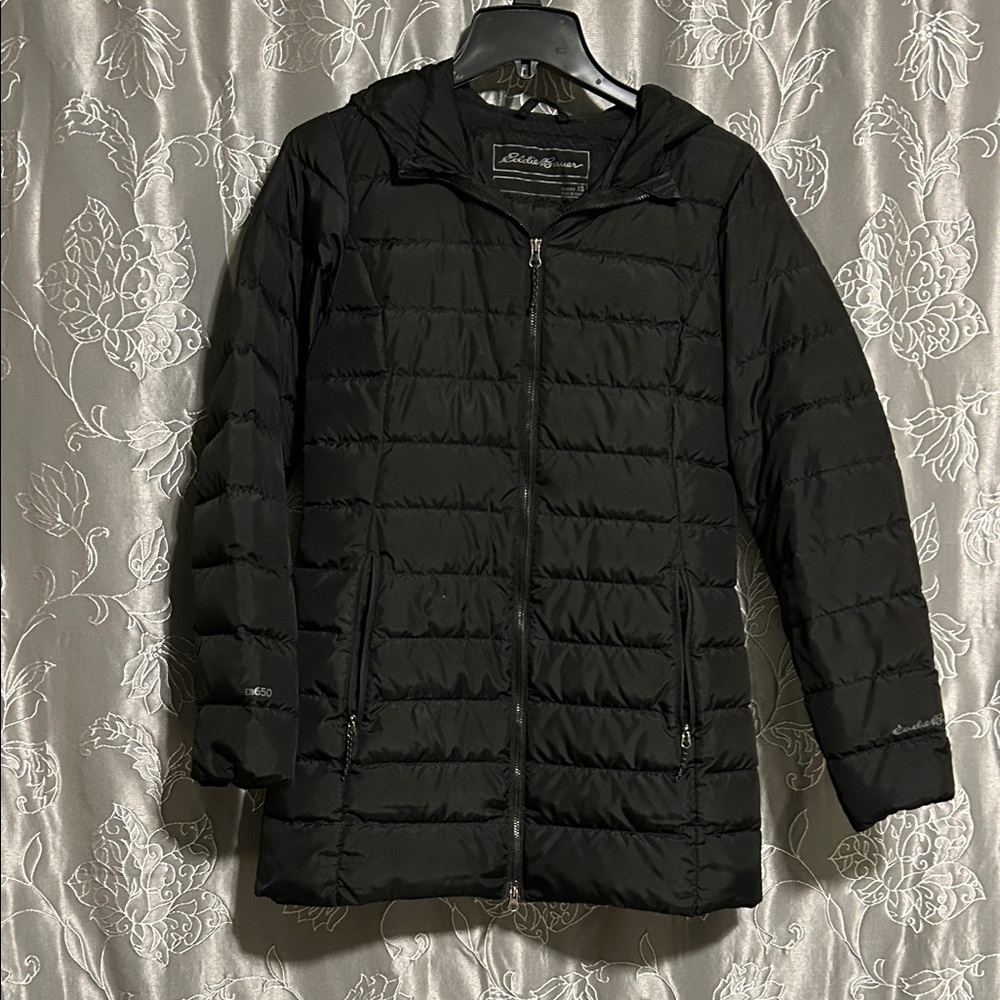 Eddie Bauer Quilted Black Puffer Coat